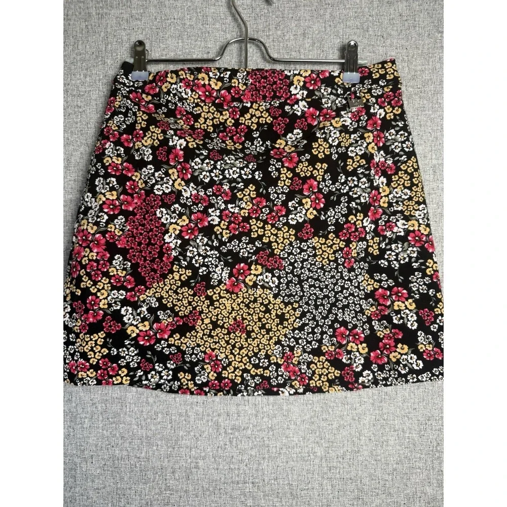 Rafaella Comfort Skort Skirt/Shorts Stretch Pink/Navy Blue Floral Golf Tennis SM